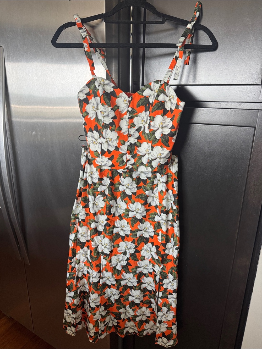 Alice + Olivia Orange Floral Tank and Skirt Set Size 0